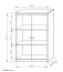 Kommode Mojokerto 19, Farbe: Walnuss / Schwarz - Abmessungen: 121 x 80 x 39 cm (H x B x T)