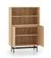 Kommode | Farbe: Eiche Mavelie | Soft-Close Funktion | 4 Fächer | 92 x 40 x 140 cm | 2 Drehtüren | Highboard | hochwertig Verarbeitet | für Wohnzimmer