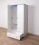 Kleiderschrank Kiefer Vollholz massiv blau 003 - Abmessung 160 x 80 x 60 cm (H x B x T)