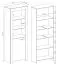 Schmale Vitrine Totnes 16, Farbe: Eiche Riviera - Abmessungen: 197 x 70 x 37 cm (H x B x T)