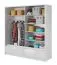 Kleiderschrank | 2 Türen | 1 Kleiderstange | 2 Schubladen | 6 Fächer | 5 Einlegeböden | 204 cm breit | MDF Abbildung