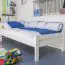 Kinderbett / Jugendbett "Easy Premium Line" K1/2n, Buche Vollholz massiv weiß lackiert - Maße: 90 x 190 cm