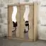 180 cm breiter Schiebetürenschrank mit 2 Türen | 10 Fächer | 2 Kleiderstangen | Farbe: Sonoma Eiche Abbildung