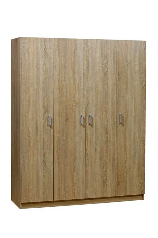 160 cm breiter Kleiderschrank mit 4 Türen | Farbe: Sonoma Eiche Abbildung