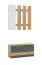 Garderobe mit Spiegel Galabu 02, Farbe: Eiche Artisan / Graphitgrau, sechs Haken, eine Kipptür, ABS-Kanten, Maße: 202 x 91,5 x 28 cm, für Vorraum