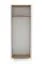 Garderobenschrank | Farbe: Eiche Artisan / Weiß | 2 Türen | eine ausziehbare Kleiderstange | 1 Fach | 70 x 40 x 185 cm | Push-to-open Funktion
