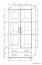 Vitrine Cikupa 24, Farbe: Nuss / Ulme - Abmessungen: 190 x 90 x 40 cm (H x B x T)