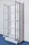 Vitrine Kiefer massiv Vollholz weiß Junco 34 - Abmessungen: 195 x 80 x 35 cm (H x B x T)