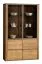 Vitrine Jussara 04, Farbe: Bernstein, Eiche teilmassiv – 201 x 124 x 42 cm (H x B x T)