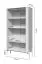 Vitrine mit LED-Beleuchtung | Kaschmir | 180 x 94 x 40 cm | 2 Glastüren | 1 Schublade | 4 Fächern | Soft Close System | Metallbeine