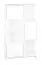 Regal Tornved 04, Farbe: Weiß - Abmessungen: 138 x 80 x 34 cm (H x B x T)