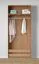 Offener Kleiderschrank | einfaches Design | 2 Innenschubladen | Farbe: Eiche Puccini | 1 Fach | 1 Kleiderstange | Maße: 103 x 55 x 234 cm | breit