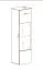 Hängevitrine | Push-to-open Funktion | 1 Glastür | Farbe: Eiche Hickory Jackson | 4 Fächer | Maße: 40 x 29 x 170 cm | inkl. LED-Beleuchtung