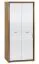 92 cm breiter Kleiderschrank mit 2 Türen | Farbe: Nuss / Weiß Abbildung
