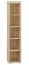 Regal Mochis 07, Farbe: Sonoma Eiche hell inklusive 3 Farbeinsätzen - Abmessungen: 200 x 40 x 34 cm (H x B x T), mit 5 Fächern