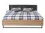 Doppelbett mit gepolsterten Kopfteil Crina 08, Farbe: Eiche Artisan / Grau, ABS-Kanten, Beine: Metall, Liegefläche: 180 x 200 cm