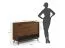 Kommode Salleron 07, Eiche massiv geölt, Farbe: Tabacco, vier Schubladen, teilweise Push-to-open Funktion, Maße: 90 x 121 x 45 cm, für Wohnzimmer