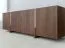 TV-Unterschrank | Farbe: Tabacco | 4 Türen | Massivholz | Eichenholz geölt | Travertin Stein | 180 x 46 x 56 cm | 6 Fächer | Schlicht