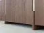 TV-Unterschrank | Farbe: Tabacco | 4 Türen | Massivholz | Eichenholz geölt | Travertin Stein | 180 x 46 x 56 cm | 6 Fächer | Schlicht