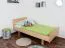 Kinderbett / Jugendbett Buche massiv Vollholz natur 116, inkl. Lattenrost - Abmessung 90 x 200 cm (B x L)