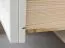 Kommode Gyronde 05, Kiefer massiv Vollholz, Farbe: Weiß / Walnuss - 88 x 112 x 45 cm (H x B x T)