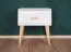 Nachtkommode Kiefer massiv Vollholz natur / weiß 017 - Abmessung: 49 x 45 x 35 cm (H x B x T)
