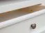 Schrank Gyronde 33, Kiefer massiv Vollholz, Farbe: Weiß / Walnuss - 147 x 108 x 45 cm (H x B x T)