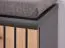 Garderobe Ringerike 03, Farbe: Anthrazit / Eiche Artisan - Abmessungen: 203 x 120 x 32 cm (H x B x T), mit einen Spiegel