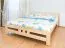 Jugendbett Milo 39 inkl. Lattenrost, Farbe: Natur, massiv - 180 x 200 cm (B x L)