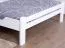 Doppelbett "Easy Premium Line" K4 in Überlänge, 160 x 220 cm Buche Vollholz massiv weiß lackiert