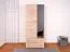 Jugendzimmer - Drehtürenschrank / Kleiderschrank Chiny 03, Farbe: Eiche / Grau - Abmessungen: 190 x 80 x 50 cm (H x B x T)