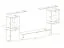 Wohnwand mit Push-to-open Funktion Balestrand 210, Farbe: Schwarz - Abmessungen: 160 x 320 x 40 cm (H x B x T), mit LED-Beleuchtung