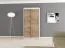 120 cm breiter Kleiderschrank mit 5 Fächern und 2 Türen | Farbe: Sonoma Eiche / Weiß Abbildung
