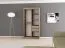 100 cm breiter Kleiderschrank mit 5 Fächern und 2 Türen | Farbe: Schwarz Abbildung