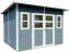 Holz-Gartenhütte 2,44 x 2,92 Meter (inkl. Dach) | Grau | Pultdach Abbildung
