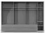 Kleiderschrank | 7 Drehtüren | 6 Schubladen | 6 Fächer | mit 4 Kleiderstangen | 322 cm breit | Farbe: Weiß Abbildung