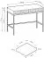 Eleganter Schreibtisch Worthing 62, Farbe: Grau / Schwarz / Gold - Abmessungen: 78 x 104 x 50 cm (H x B x T)
