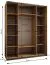 Kleiderschrank / Schiebetürenschrank | 245,5 x 200 x 64 cm | 11 Fächer | 2 Schiebetüren |2 Kleiderstangen | Spiegel | Farbe: Weiß | Soft-Close
