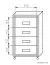Rollcontainer Cianjur 17, Farbe: Eiche / Weiß - Abmessungen: 77 x 45 x 60 cm (H x B x T)