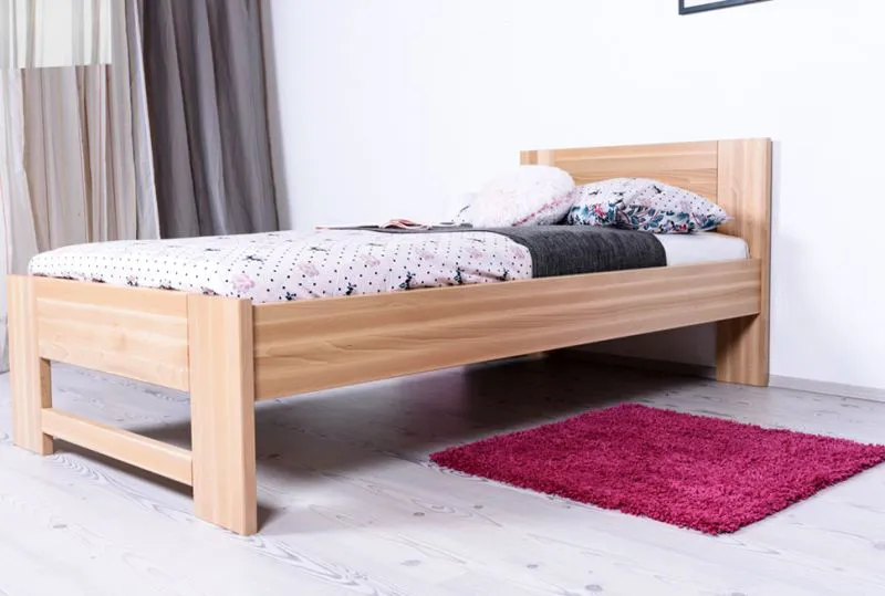 Kinderbett 100 x 200 cm | Massivholz: Buche | Natur Lackiert Abbildung