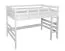 Kinderbett / Hochbett "Easy Premium Line" K22/n, Buche Vollholz massiv Weiß - Liegefläche: 90 x 190 cm
