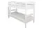 Etagenbett / Stockbett "Easy Premium Line" K18/n, Kopfteil mit Löchern, Buche Vollholz massiv Weiß - 90 x 200 cm, (L x B) teilbar