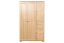 Kleiderschrank Massivholz natur 018 - Abmessung 190 x 133 x 60 cm (H x B x T)