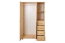 Kleiderschrank Massivholz natur 018 - Abmessung 190 x 133 x 60 cm (H x B x T)
