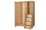 Kleiderschrank Massivholz natur 018 - Abmessung 190 x 133 x 60 cm (H x B x T)