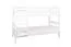 Etagenbett / Stockbett "Easy Premium Line" K21/n, Kopf- und Fußteil gerundet, Buche Vollholz massiv Weiß - 90 x 200 cm (B x L), teilbar