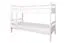 Etagenbett / Stockbett "Easy Premium Line" K20/n, Kopf- und Fußteil gerade, Buche Vollholz massiv Weiß - 90 x 200 cm (B X L), teilbar