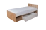 Jugendbett Alard 09, Farbe: Eiche / Weiß - Liegefläche: 90 x 195 cm (B x L)