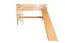Hochbett mit Rutsche 80 x 200 cm, Buche Massivholz Natur lackiert, umbaubar in ein Einzelbett, "Easy Premium Line" K30/n
