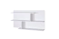 Jugendzimmer - Hängeregal / Wandregal Alard 12, Farbe: Weiß - Abmessungen: 60 x 110 x 20 cm (H x B x T)